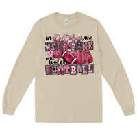 Mushroom in october we wear pink and watch football Long Sleeve Tee - FaDigitalArtStudio