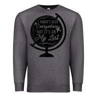 Charcoal Heather i haven't been everywhere but it's on my list travel t shirt Premium Sweatshirt - baoMotion