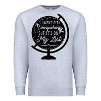 Heather Grey i haven't been everywhere but it's on my list travel t shirt Premium Sweatshirt - baoMotion