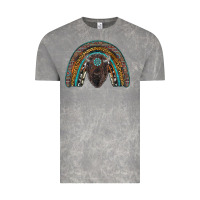 Cloud Rock western rainbow with bison Vintage Tee - RanaPortraitStore