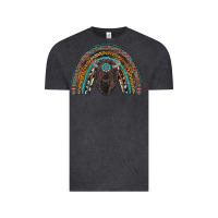 Vintage Black western rainbow with bison Vintage Tee - RanaPortraitStore