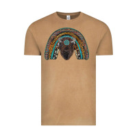 Western Rainbow With Bison Vintage Tee | Teevron
