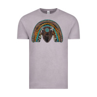 Vintage Zinc western rainbow with bison Vintage Tee - RanaPortraitStore