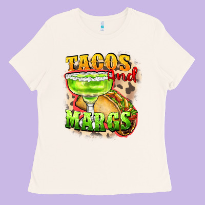 Tacos And Margs Ladies Tee Designed By Fadigitalartstudio