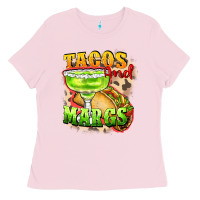 Bubblegum Pink Tacos and margs Ladies Tee - FaDigitalArtStudio