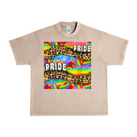 French Oak Pride lgbtq leopard with love and rainbow seamless Urban Heavy Tee - BundleAndBundleShop