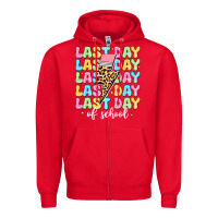 Red last day of school Zipper Hoodie - JahusDesignShop