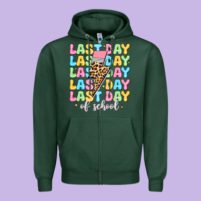 Last Day Of School Zipper Hoodie Designed By Jahusdesignshop
