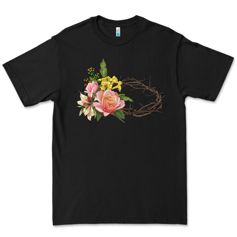 Crown Of Thorns Floral Easter Premium Tee by CowGirlArtShop | Teevron