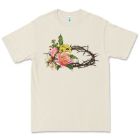Bone Crown of thorns floral Easter Premium Tee - CowGirlArtShop