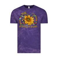 Cloud Purple with god all things are possible with sunflower bbs Vintage Tee - BundleAndBundleShop
