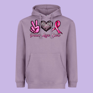 Peace Love Cure Heavyweight Hoodie Designed By Jahusdesignshop