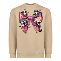 Mushroom coquette bow floral checkered pattern Heavyweight Sweatshirt - JahusDesignShop
