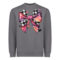 Storm coquette bow floral checkered pattern Heavyweight Sweatshirt - JahusDesignShop