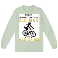 Matcha Never Underestimate An Old Man With A Mountain Bike Long Sleeve Tee - Bettercallsaul