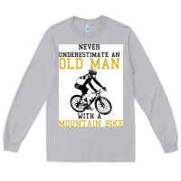 Moon Dust Never Underestimate An Old Man With A Mountain Bike Long Sleeve Tee - Bettercallsaul