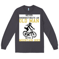 Smoke Never Underestimate An Old Man With A Mountain Bike Long Sleeve Tee - Bettercallsaul