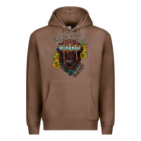 Chestnut turquoise bison Premium Hoodie - RacoonDesign