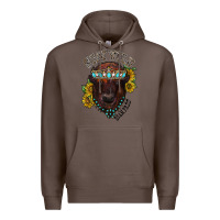 Coffee turquoise bison Premium Hoodie - RacoonDesign