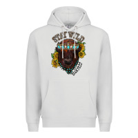 Dove Grey turquoise bison Premium Hoodie - RacoonDesign