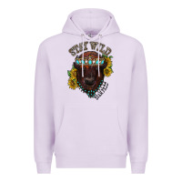 Lilac turquoise bison Premium Hoodie - RacoonDesign