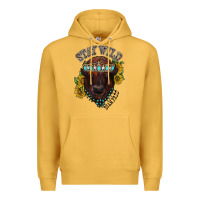 Mustard turquoise bison Premium Hoodie - RacoonDesign