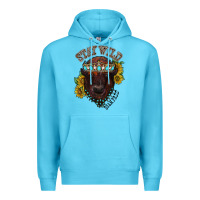 Ocean Blue turquoise bison Premium Hoodie - RacoonDesign