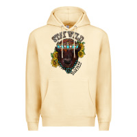Pina Colada turquoise bison Premium Hoodie - RacoonDesign