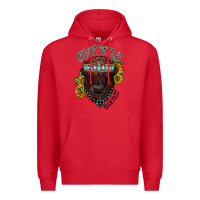 Red turquoise bison Premium Hoodie - RacoonDesign