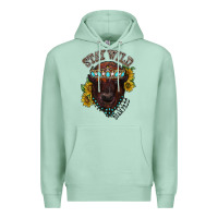 Seafoam turquoise bison Premium Hoodie - RacoonDesign