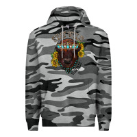 Slate Camo turquoise bison Premium Hoodie - RacoonDesign