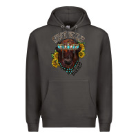 Smoke turquoise bison Premium Hoodie - RacoonDesign