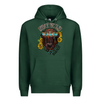 Sports Green turquoise bison Premium Hoodie - RacoonDesign
