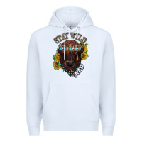 White turquoise bison Premium Hoodie - RacoonDesign