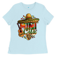 Baby Blue Mini cita Ladies Tee - FaDigitalArtStudio