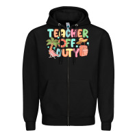 Black teacher off duty summer Zipper Hoodie - JahusDesignShop