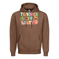 Chestnut teacher off duty summer Zipper Hoodie - JahusDesignShop