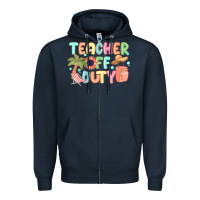 Navy teacher off duty summer Zipper Hoodie - JahusDesignShop