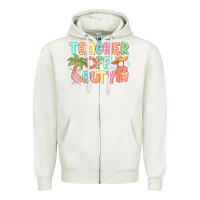 Oatmeal Heather teacher off duty summer Zipper Hoodie - JahusDesignShop