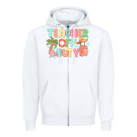 White teacher off duty summer Zipper Hoodie - JahusDesignShop