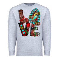 Heather Grey christmas love Premium Sweatshirt - JahusDesignShop