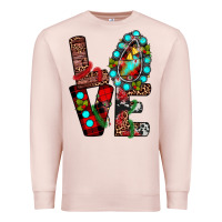 Pale Pink christmas love Premium Sweatshirt - JahusDesignShop