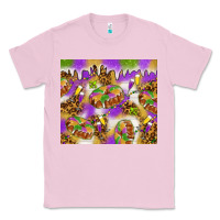 Bubblegum Pink Mardi Gras with king cake tumbler Classic Tee - HowdyJamesFarm