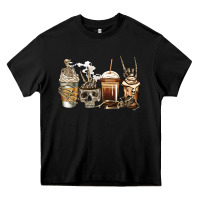 Black skeleton coffee Heavy Core Tee - Jasminsmagicworld