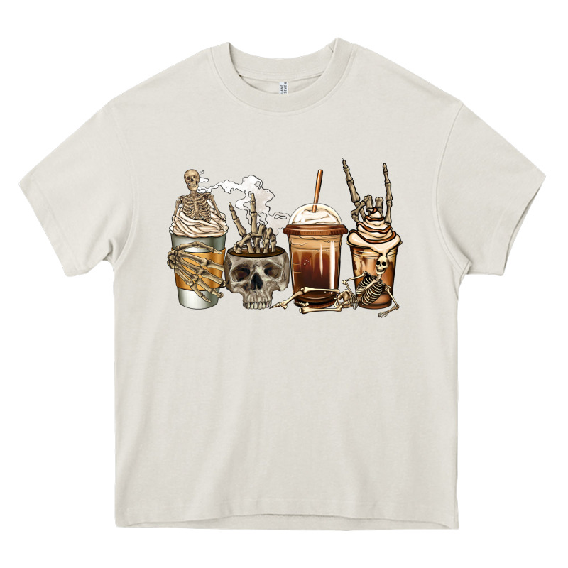 Skeleton Coffee Heavy Core Tee by Jasminsmagicworld | Teevron