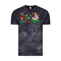 Cloud Black peace love christmas cakes bbs Vintage Tee - BundleAndBundleShop