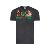 Vintage Black peace love christmas cakes bbs Vintage Tee - BundleAndBundleShop