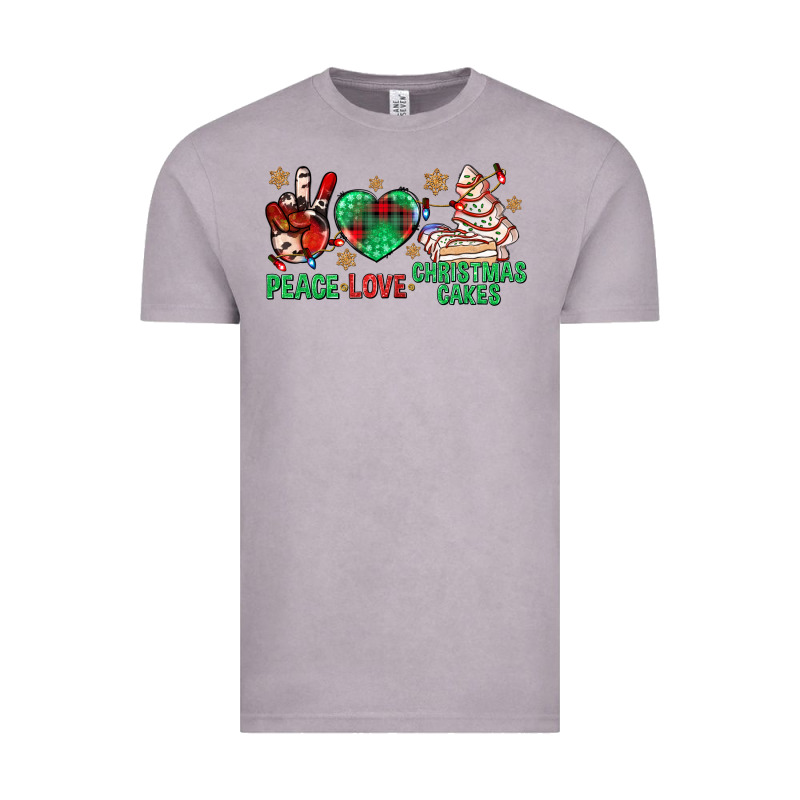 Peace Love Christmas Cakes Bbs Vintage Tee by BundleAndBundleShop | Teevron