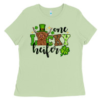 Matcha St. Patrick's Day One lucky Heifer Ladies Tee - OliviaCreatesArt