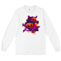 White halloween pumpkin patch  3 Long Sleeve Tee - BundleAndBundleShop